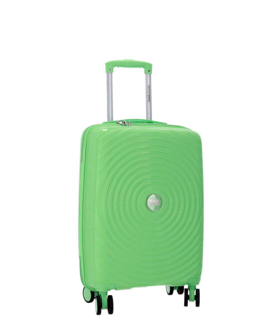 Kabinski kovček TRAVEL AND MORE - pastel zelena, mali, 40l