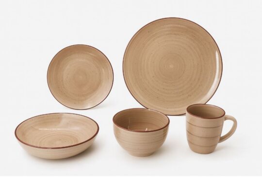 Servis jedilni HOME COLLECTION Premium - rjav, 20-delni set