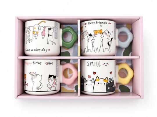 Skodelica HOME COLLECTION Cats - 320 ml, 4-delni set