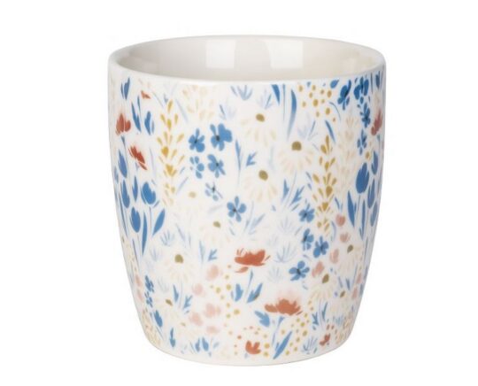 Skodelica HOME COLLECTION Flowers - modra, 360 ml