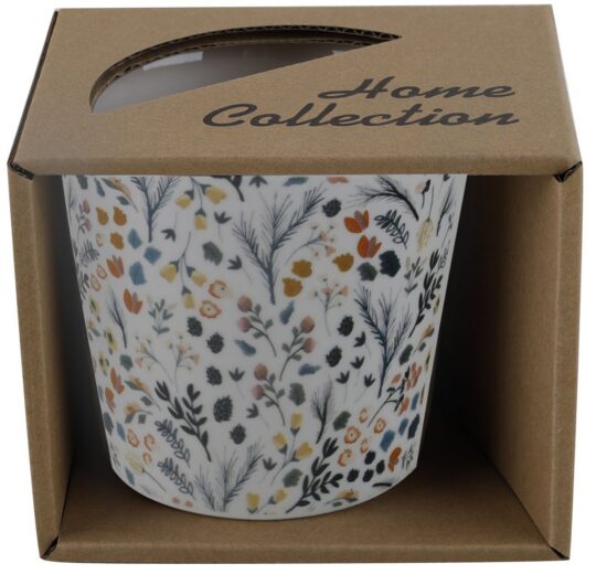 Skodelica HOME COLLECTION Flowers - rumena, 360 ml