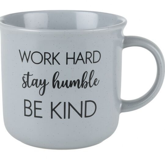 Skodelica HOME COLLECTION Quote - siva, 400 ml