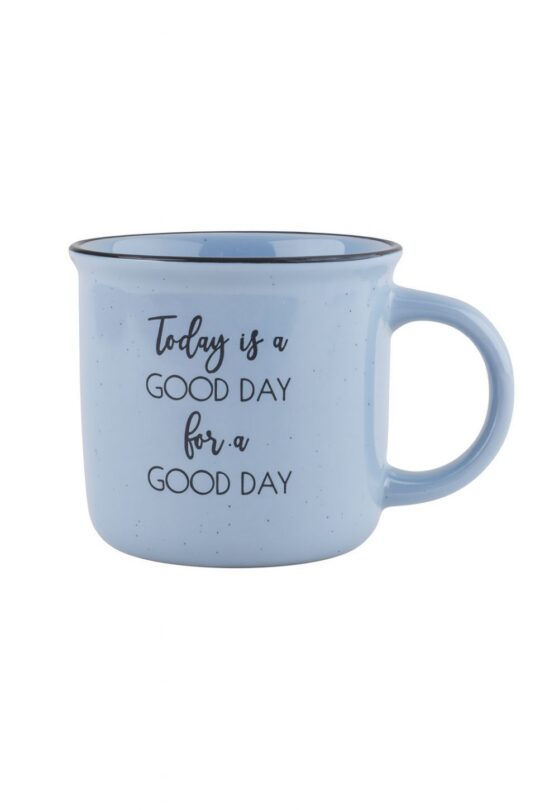 Skodelica HOME COLLECTION Quote - modra, 400 ml