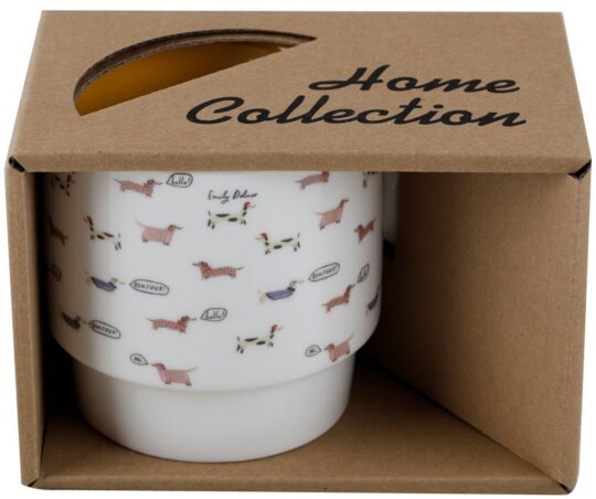 Skodelica HOME COLLECTION Dogs - rumena, 420 ml