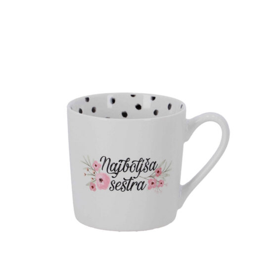 Skodelica HOME COLLECTION - bela, 400 ml