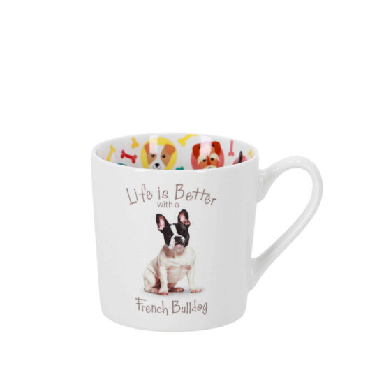 Skodelica HOME COLLECTION - francoski buldog, 400 ml