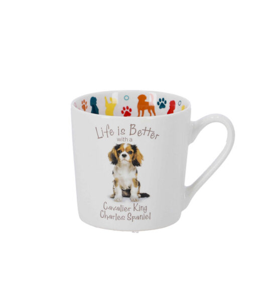 Skodelica HOME COLLECTION Charles Spaniel - keramična, 400 ml