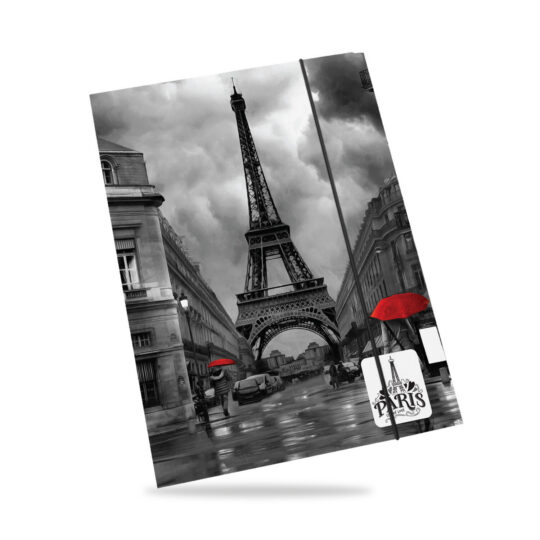 Mapa z elastiko Rucksack Only - format A4, motiv Pariz