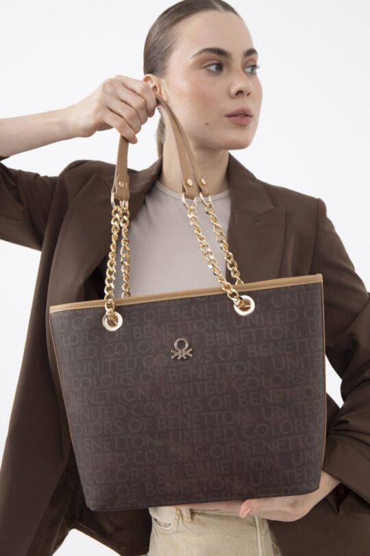Torbica Benetton Fashion - rjavo-bež