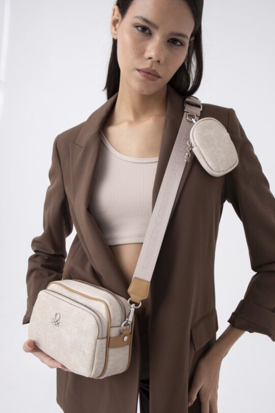 Torbica Benetton Fashion - bež, rjava