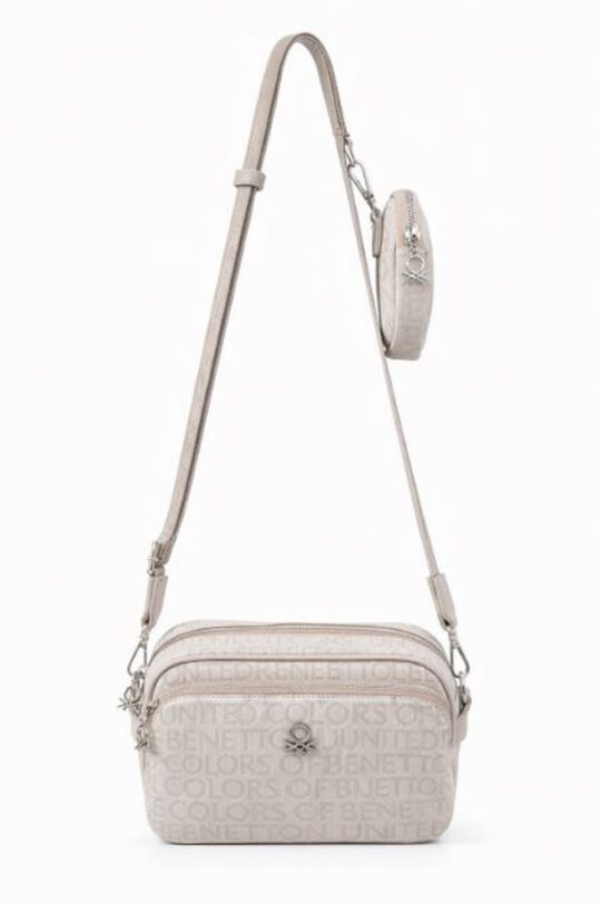 Torbica za čez ramo BENETTON - siva