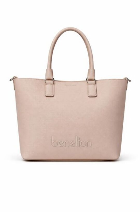 Torba Benetton Fashion - bež-rjava