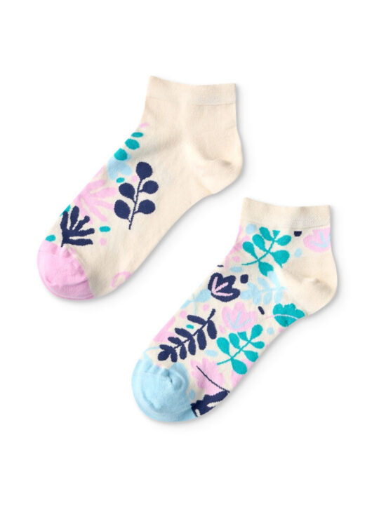 Kratke nogavice Dedoles - turkizne liste, 35-38