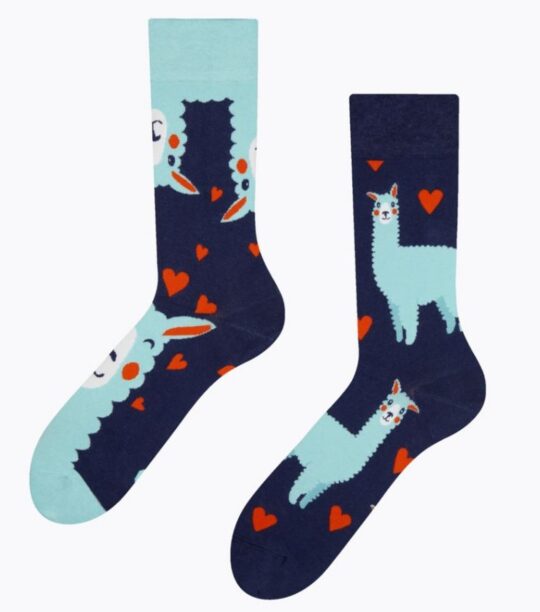 Dolge nogavice Dedoles - llama in srčki, 35-38