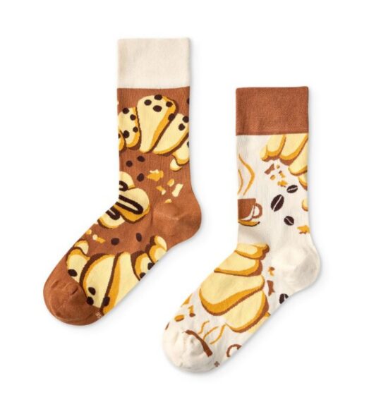 Dolge nogavice Dedoles - croissant in kava, 35-38