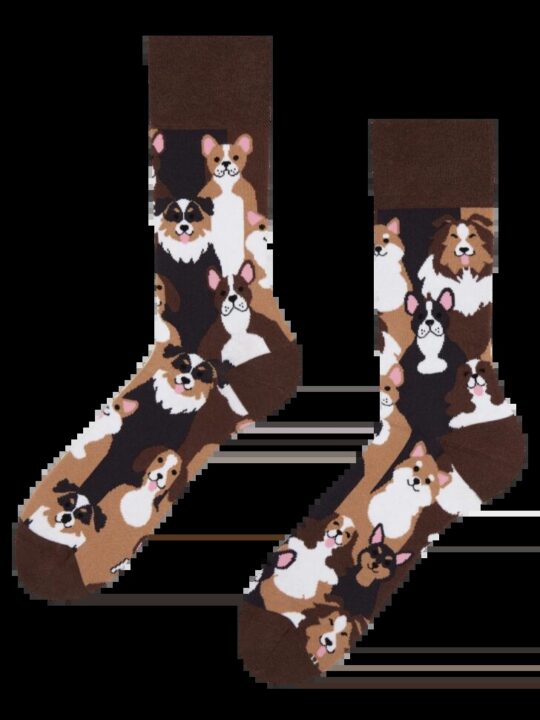 Dolge nogavice Dedoles - motiv kužki, velikost 39-42