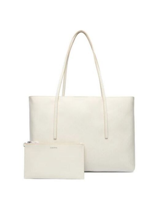 Torbica CALVIN KLEIN - bela, emblem