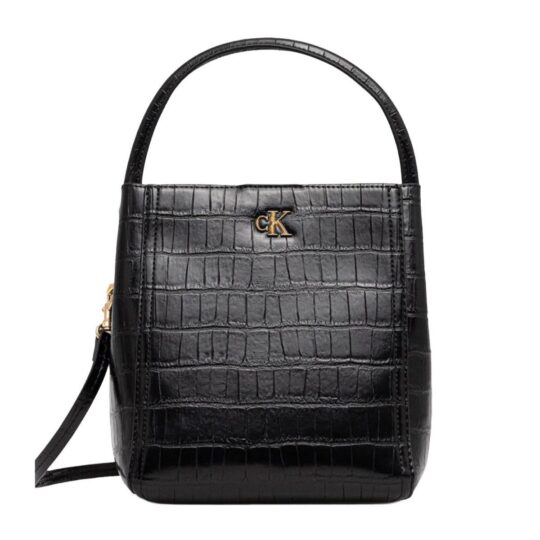 Torbica CALVIN KLEIN Croc - črna