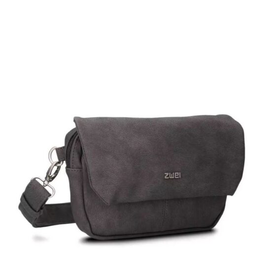 Torbica za okoli pasu torba Zwei - siva, nubuk