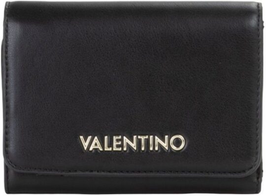 Denarnica VALENTINO - črna, rebrasta
