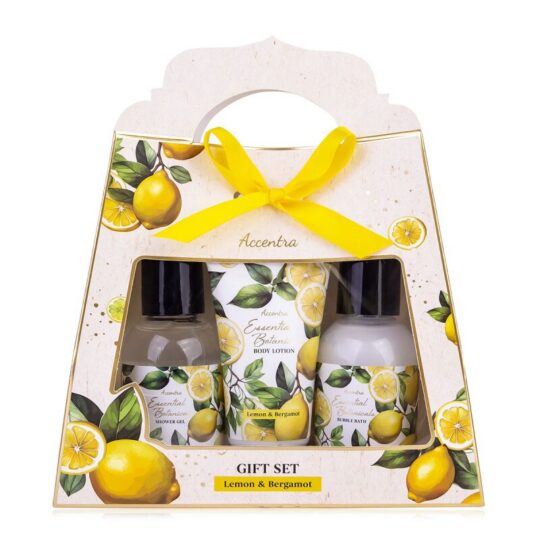 Darilni set Accentra - gel za tuširanje 100ml, pena za kopel 100ml, losjon 50ml