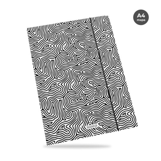 Mapa z elastiko Skul Vabj - A4, zebra