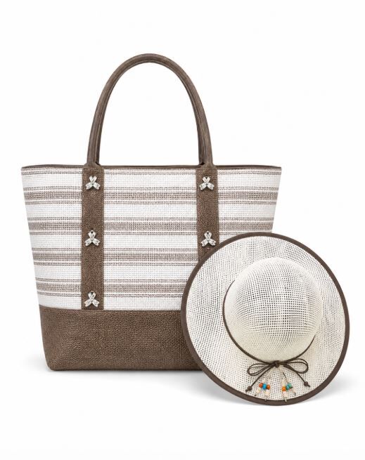 Torba in klobuk LS Collection - rjava