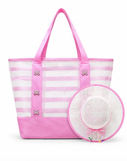 Torba in klobuk LS Collection - roza
