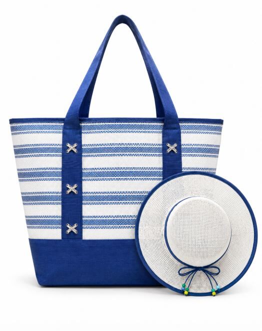 Torba in klobuk LS Collection - modra