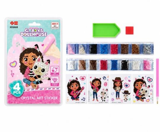 Nalepke Gabbys Dollhouse - diamantne DIY sort