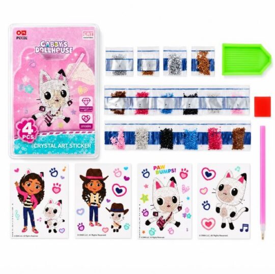 Nalepke Gabbys Dollhouse - diamantne DIY sort