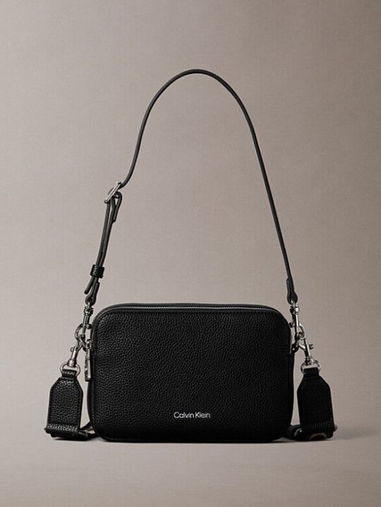 Torba Calvin Klein - črno-srebrna