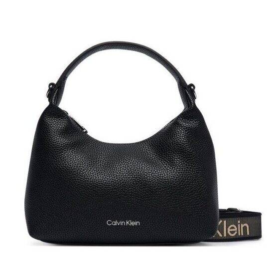 Torbica na eno ramo Calvin Klein - črna, srebrna