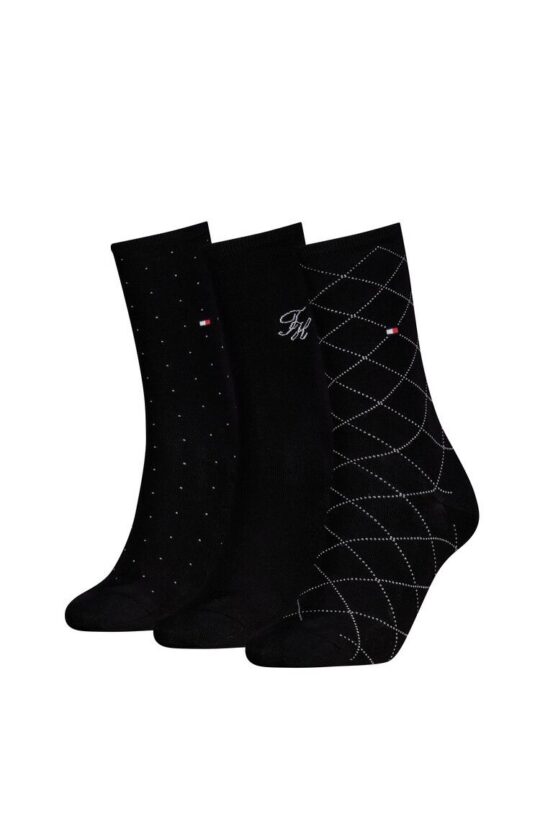 Nogavice Tommy Hilfiger -  črne, 3 pari, 35/38